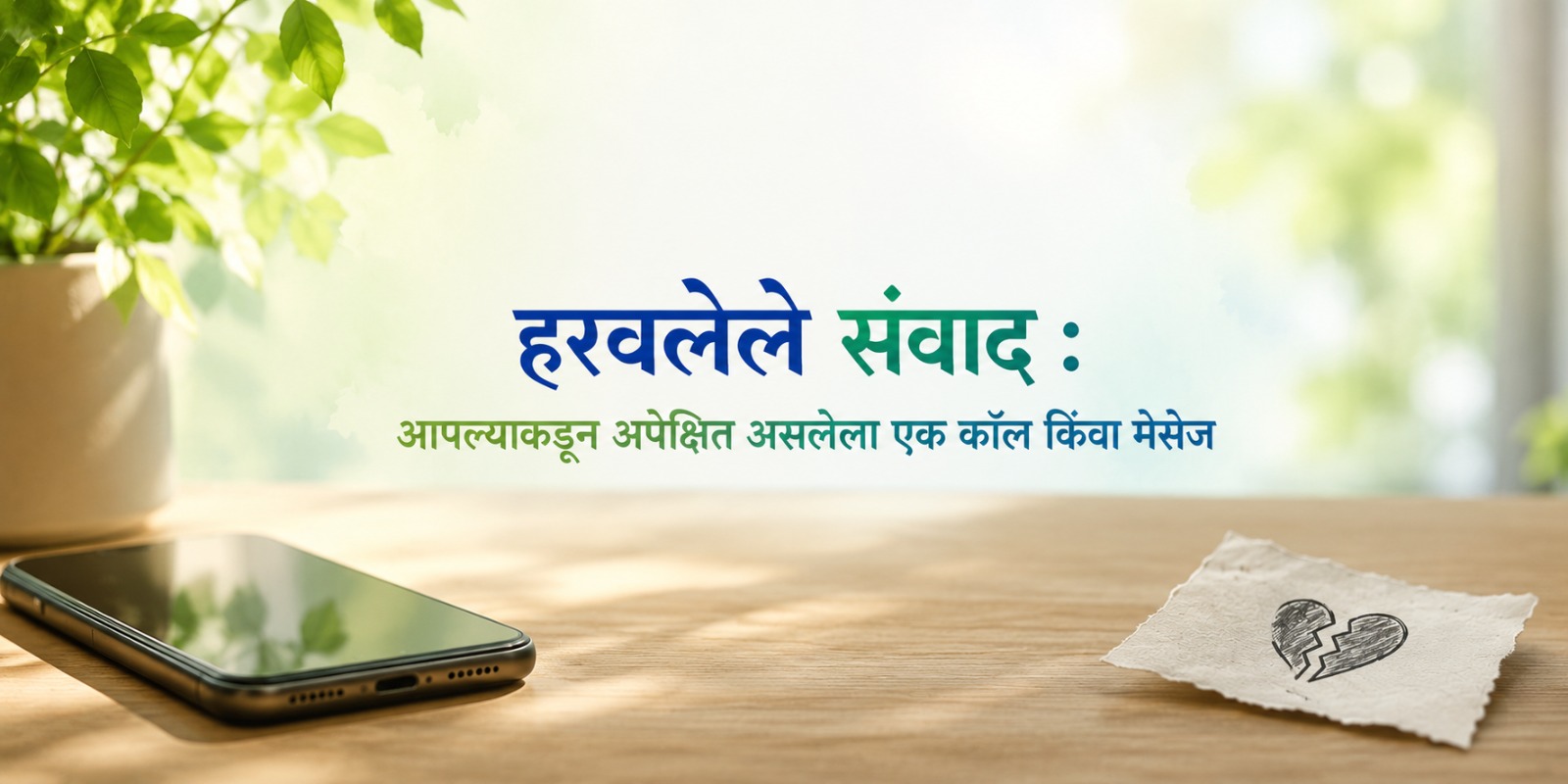 हरवलेले संवाद : आपल्याकडून अपेक्षित असलेला एक कॉल किंवा मेसेज